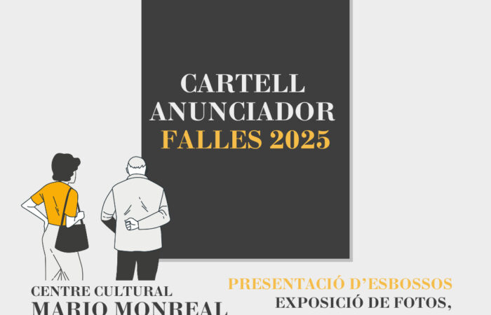 FJFS presenta els esbossos i el cartell anunciador de les Falles 2025