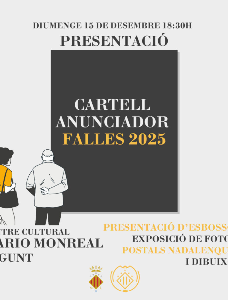 FJFS presenta els esbossos i el cartell anunciador de les Falles 2025